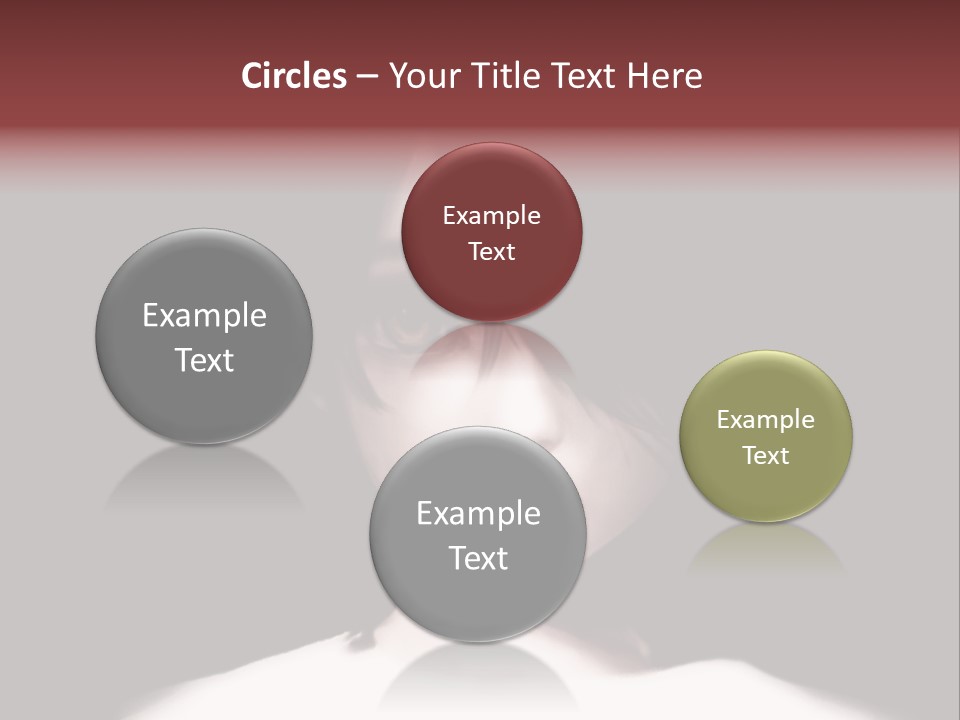 A Woman With Dark Hair And Yellow Eyes PowerPoint Template