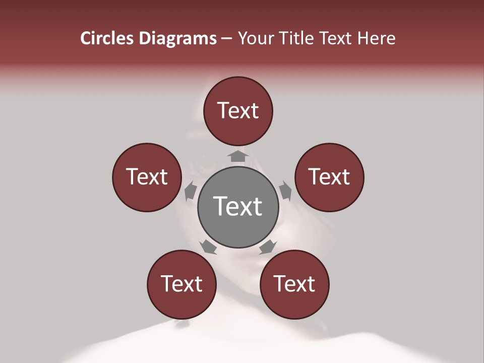 A Woman With Dark Hair And Yellow Eyes PowerPoint Template