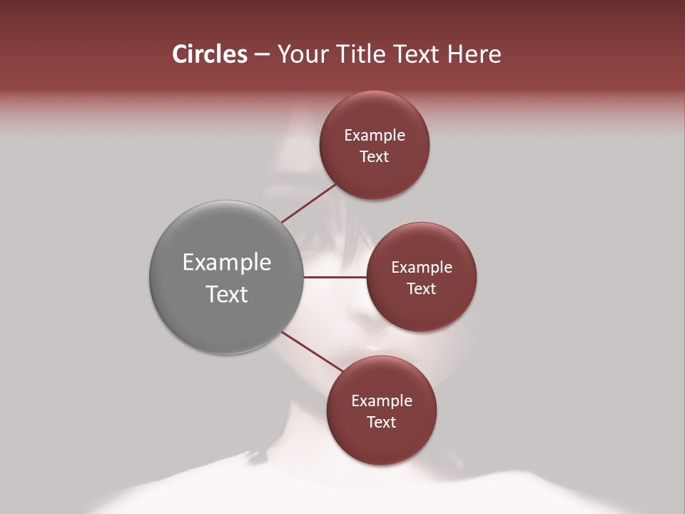 A Woman With Dark Hair And Yellow Eyes PowerPoint Template