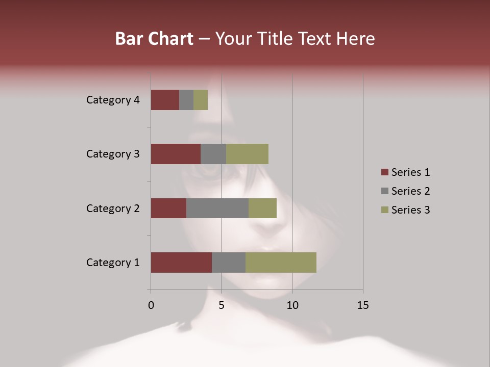 A Woman With Dark Hair And Yellow Eyes PowerPoint Template