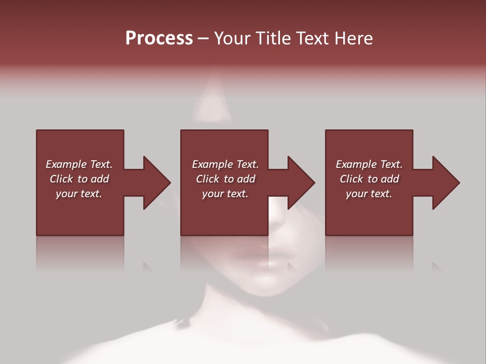 A Woman With Dark Hair And Yellow Eyes PowerPoint Template