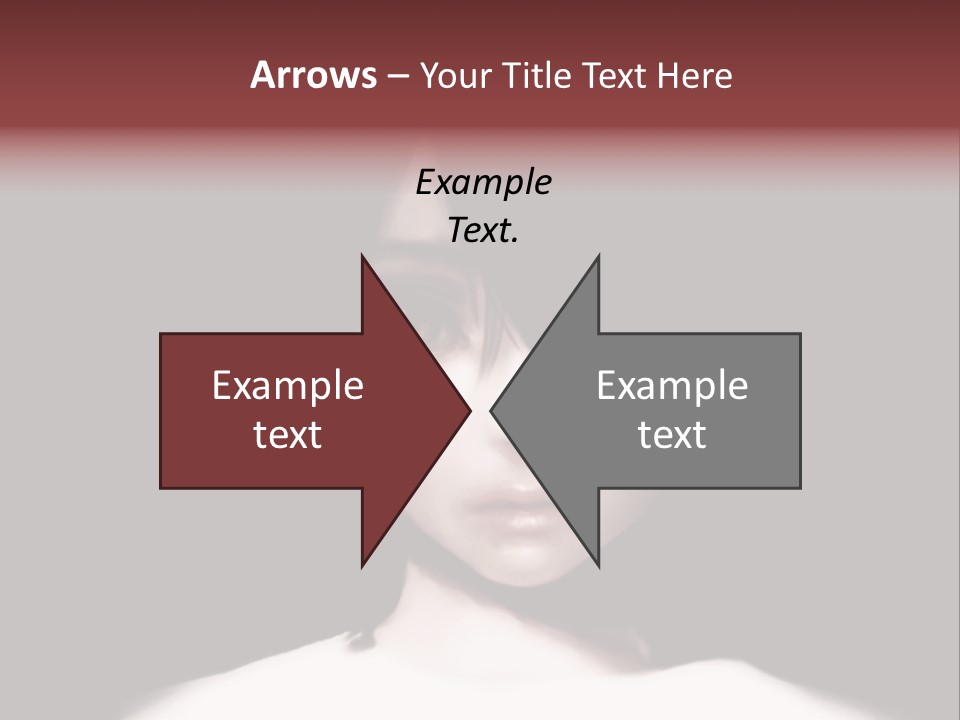 A Woman With Dark Hair And Yellow Eyes PowerPoint Template