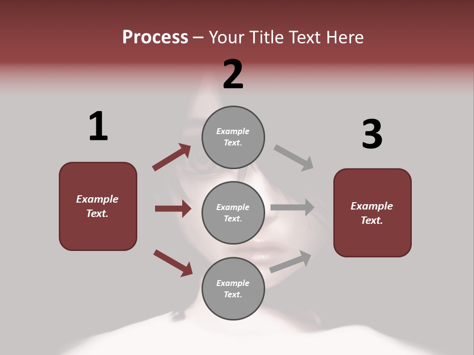 A Woman With Dark Hair And Yellow Eyes PowerPoint Template