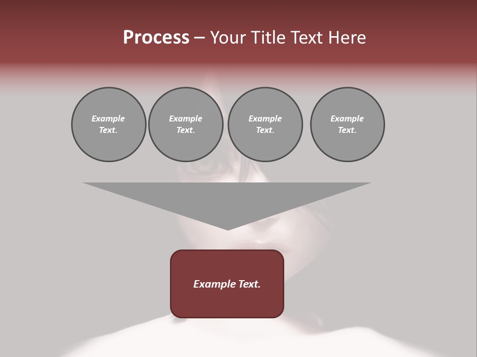 A Woman With Dark Hair And Yellow Eyes PowerPoint Template