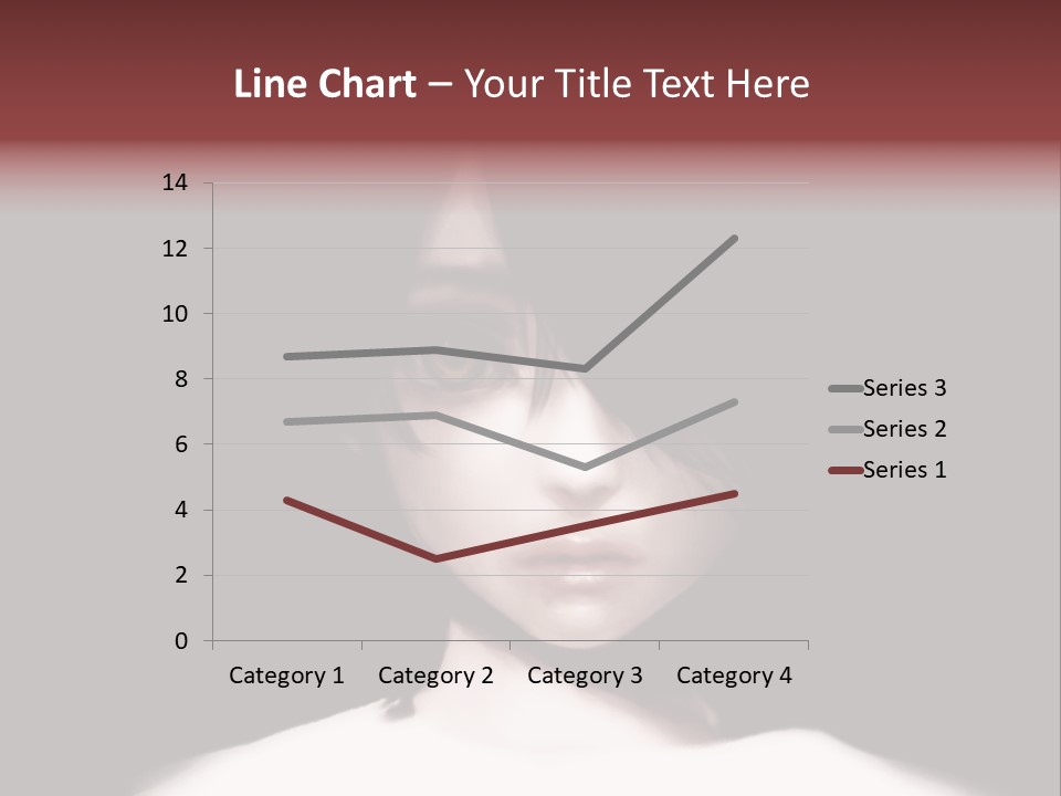 A Woman With Dark Hair And Yellow Eyes PowerPoint Template