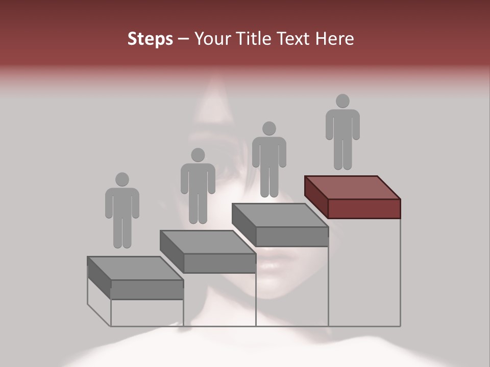 A Woman With Dark Hair And Yellow Eyes PowerPoint Template