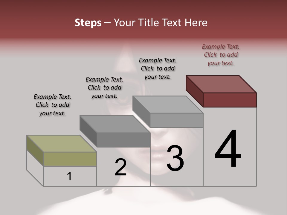 A Woman With Dark Hair And Yellow Eyes PowerPoint Template
