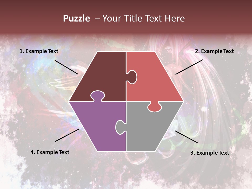 A Woman With Long Hair Is Dancing On A Colorful Background PowerPoint Template