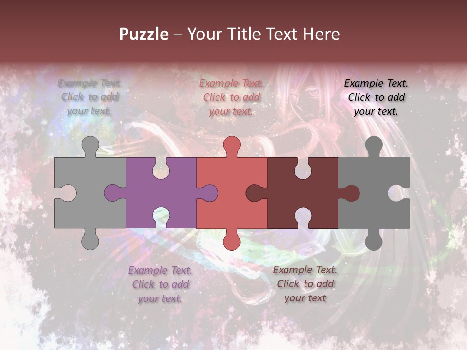 A Woman With Long Hair Is Dancing On A Colorful Background PowerPoint Template