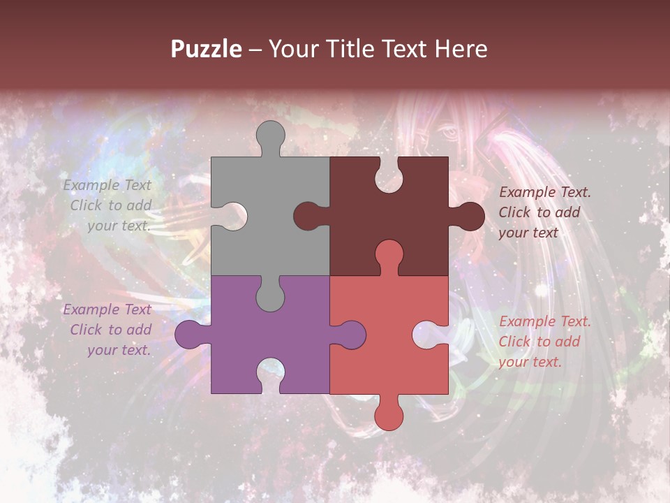 A Woman With Long Hair Is Dancing On A Colorful Background PowerPoint Template