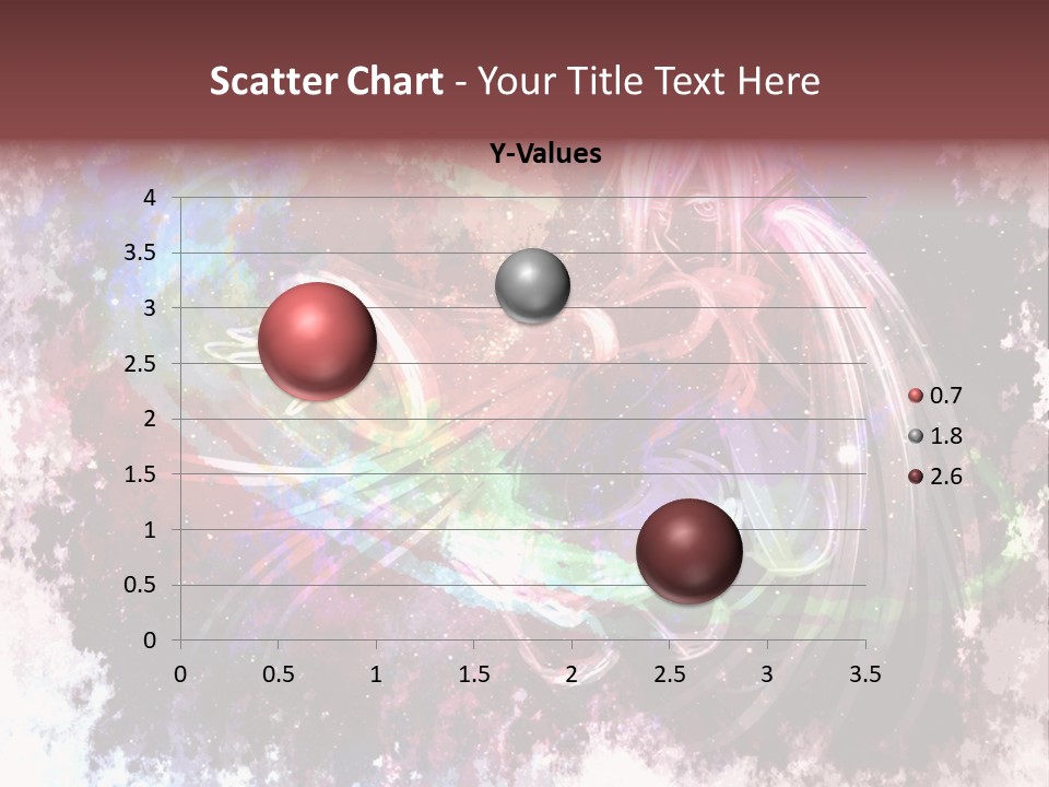 A Woman With Long Hair Is Dancing On A Colorful Background PowerPoint Template