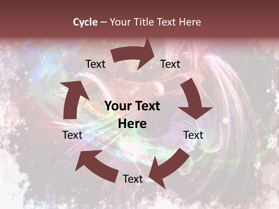 A Woman With Long Hair Is Dancing On A Colorful Background PowerPoint Template