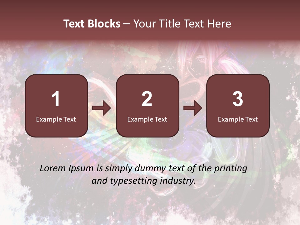 A Woman With Long Hair Is Dancing On A Colorful Background PowerPoint Template