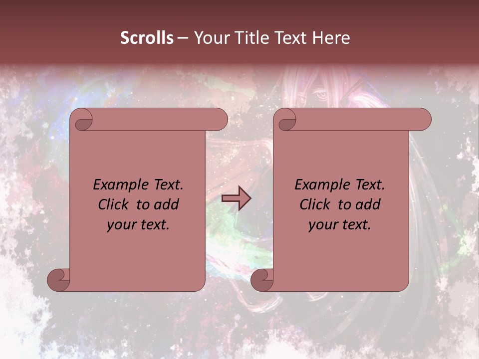 A Woman With Long Hair Is Dancing On A Colorful Background PowerPoint Template