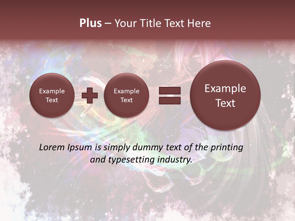 A Woman With Long Hair Is Dancing On A Colorful Background PowerPoint Template