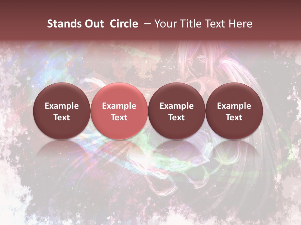 A Woman With Long Hair Is Dancing On A Colorful Background PowerPoint Template