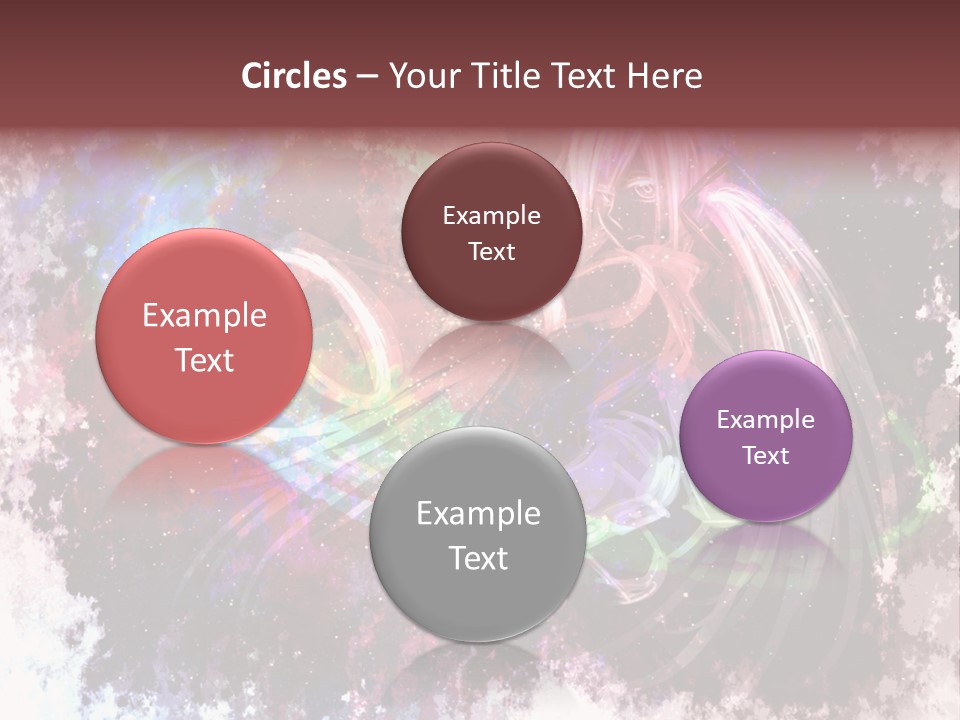 A Woman With Long Hair Is Dancing On A Colorful Background PowerPoint Template