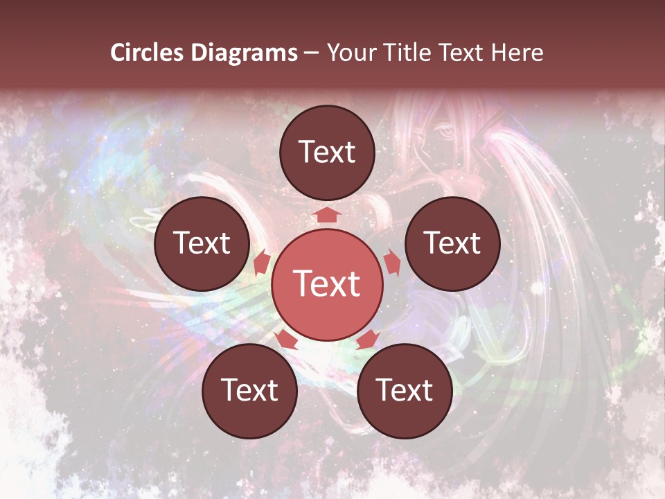 A Woman With Long Hair Is Dancing On A Colorful Background PowerPoint Template