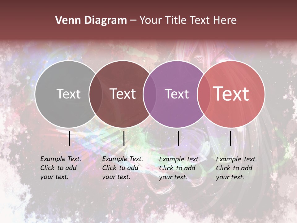 A Woman With Long Hair Is Dancing On A Colorful Background PowerPoint Template