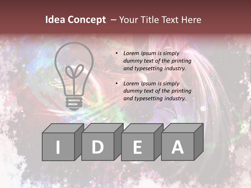 A Woman With Long Hair Is Dancing On A Colorful Background PowerPoint Template