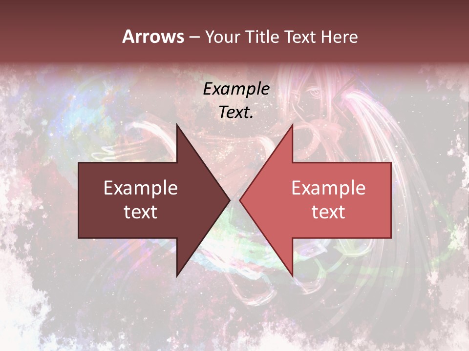 A Woman With Long Hair Is Dancing On A Colorful Background PowerPoint Template