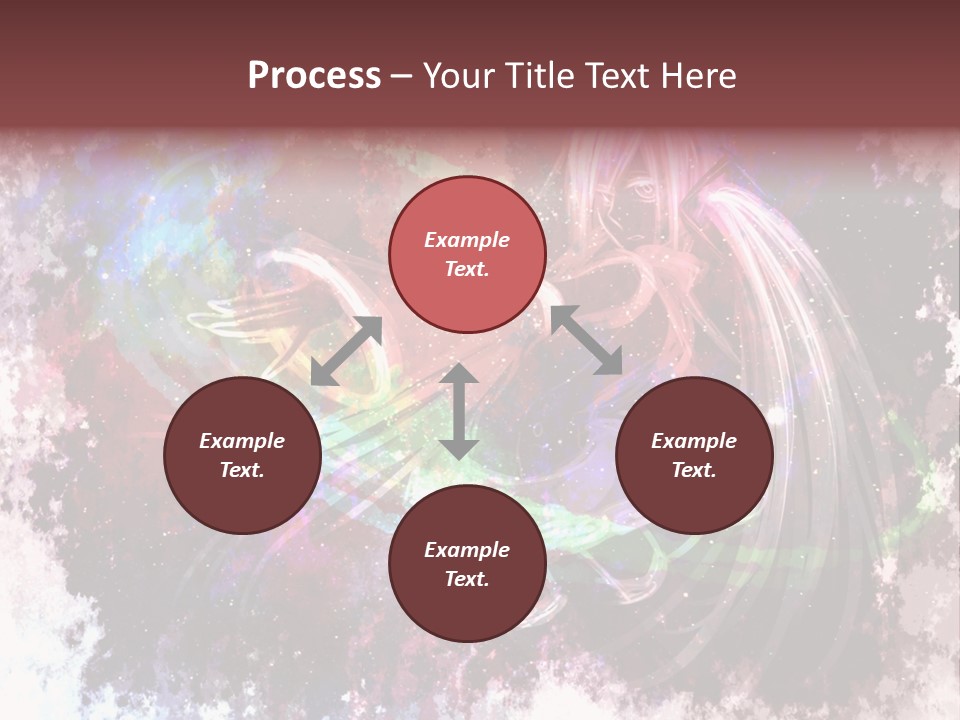 A Woman With Long Hair Is Dancing On A Colorful Background PowerPoint Template