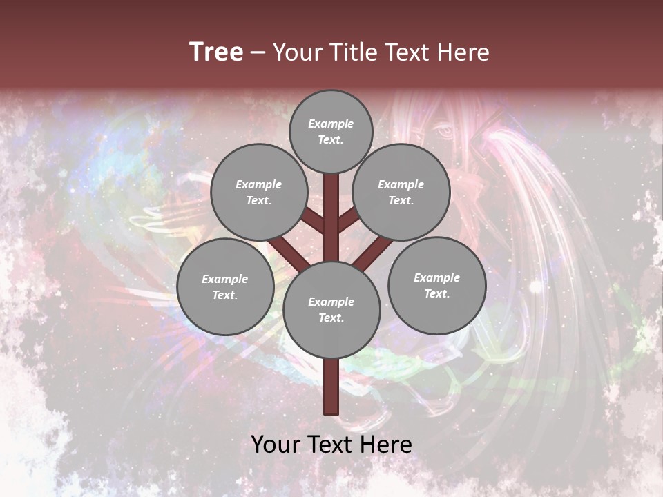 A Woman With Long Hair Is Dancing On A Colorful Background PowerPoint Template