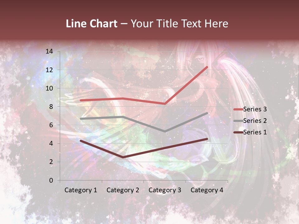 A Woman With Long Hair Is Dancing On A Colorful Background PowerPoint Template