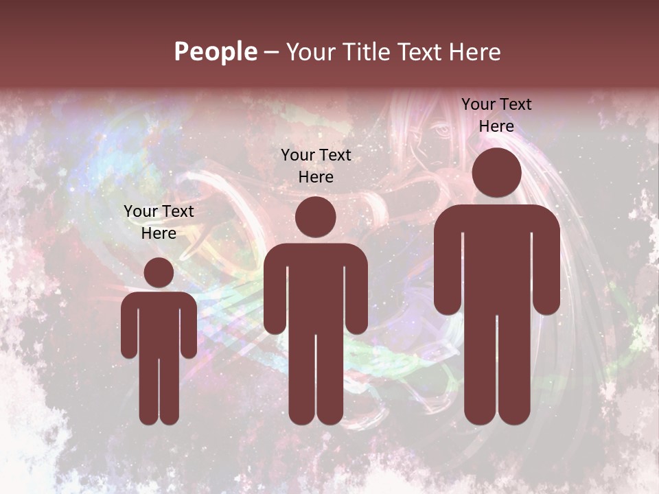 A Woman With Long Hair Is Dancing On A Colorful Background PowerPoint Template