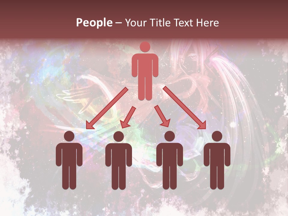 A Woman With Long Hair Is Dancing On A Colorful Background PowerPoint Template