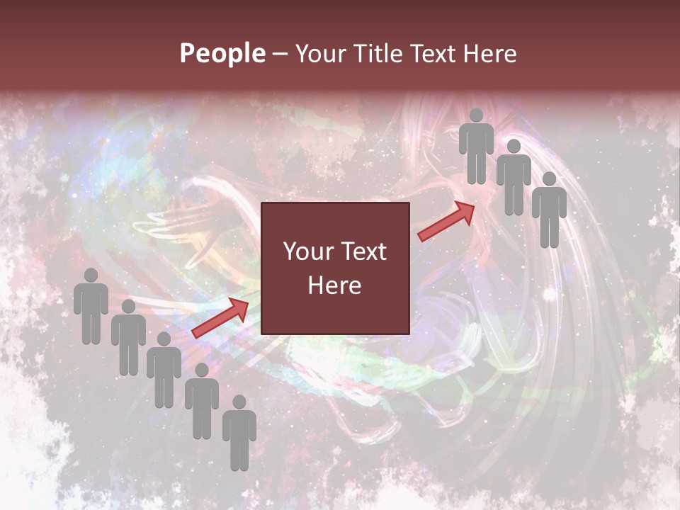 A Woman With Long Hair Is Dancing On A Colorful Background PowerPoint Template