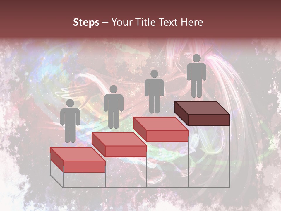 A Woman With Long Hair Is Dancing On A Colorful Background PowerPoint Template