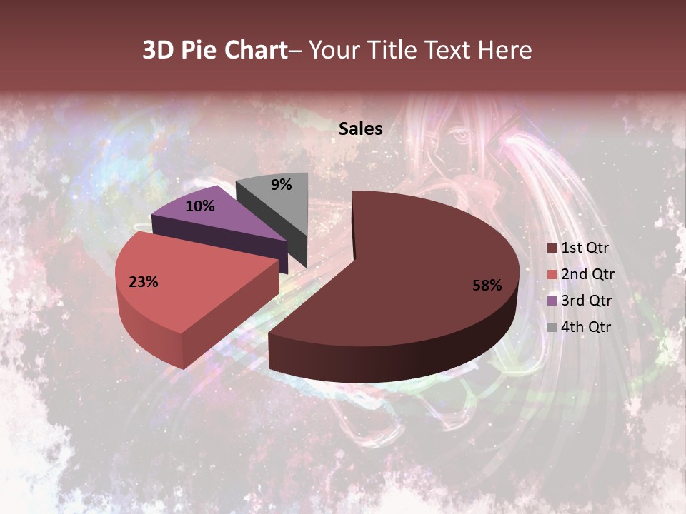 A Woman With Long Hair Is Dancing On A Colorful Background PowerPoint Template