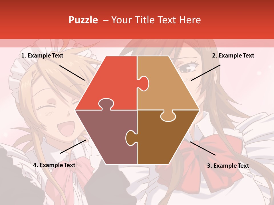 A Couple Of Anime Girls With Long Hair PowerPoint Template