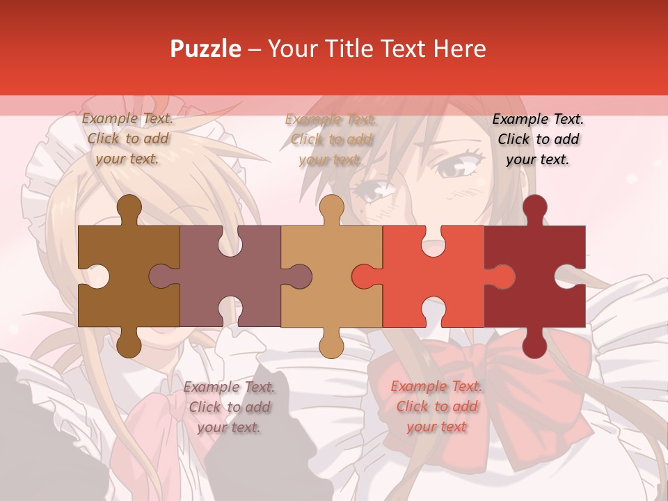 A Couple Of Anime Girls With Long Hair PowerPoint Template