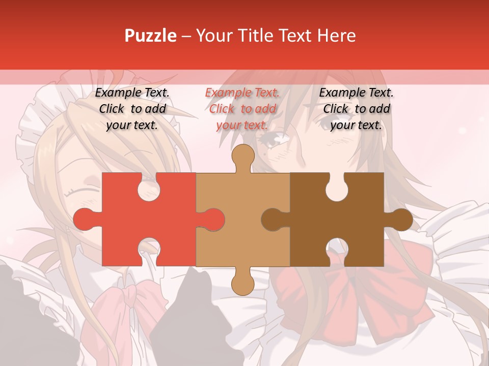 A Couple Of Anime Girls With Long Hair PowerPoint Template