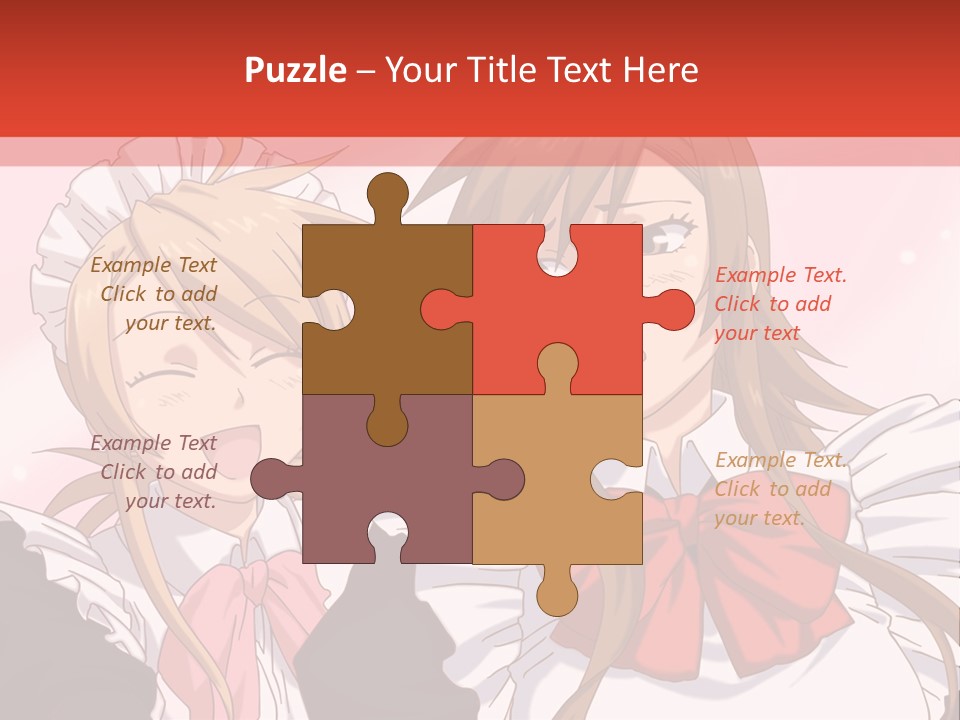 A Couple Of Anime Girls With Long Hair PowerPoint Template