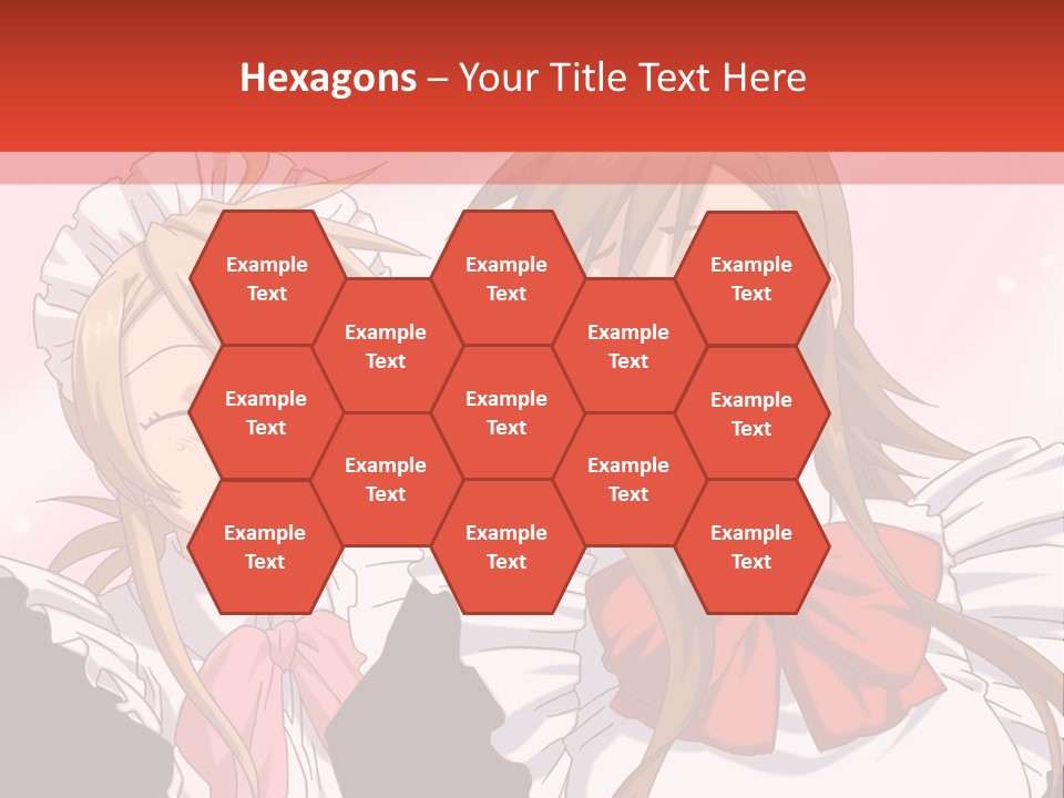 A Couple Of Anime Girls With Long Hair PowerPoint Template