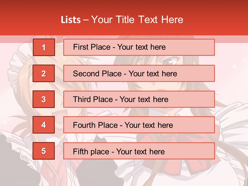 A Couple Of Anime Girls With Long Hair PowerPoint Template
