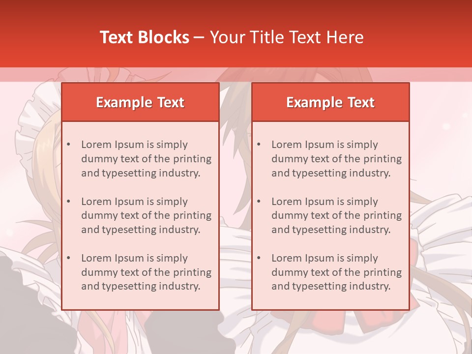 A Couple Of Anime Girls With Long Hair PowerPoint Template