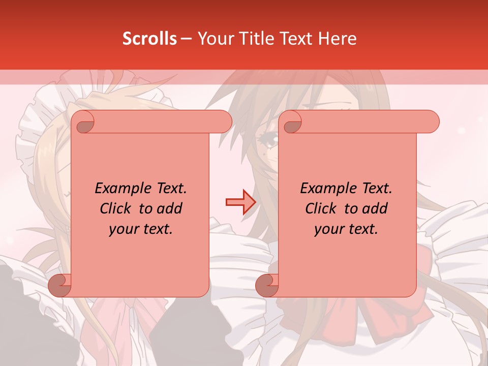 A Couple Of Anime Girls With Long Hair PowerPoint Template