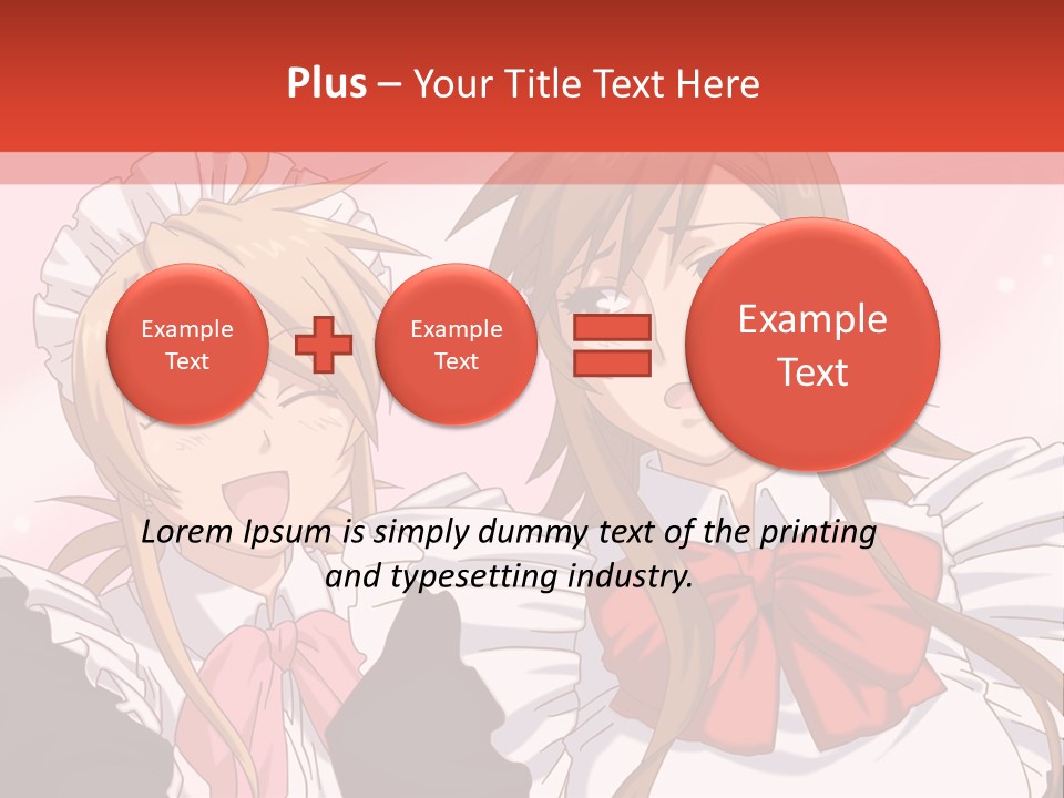 A Couple Of Anime Girls With Long Hair PowerPoint Template