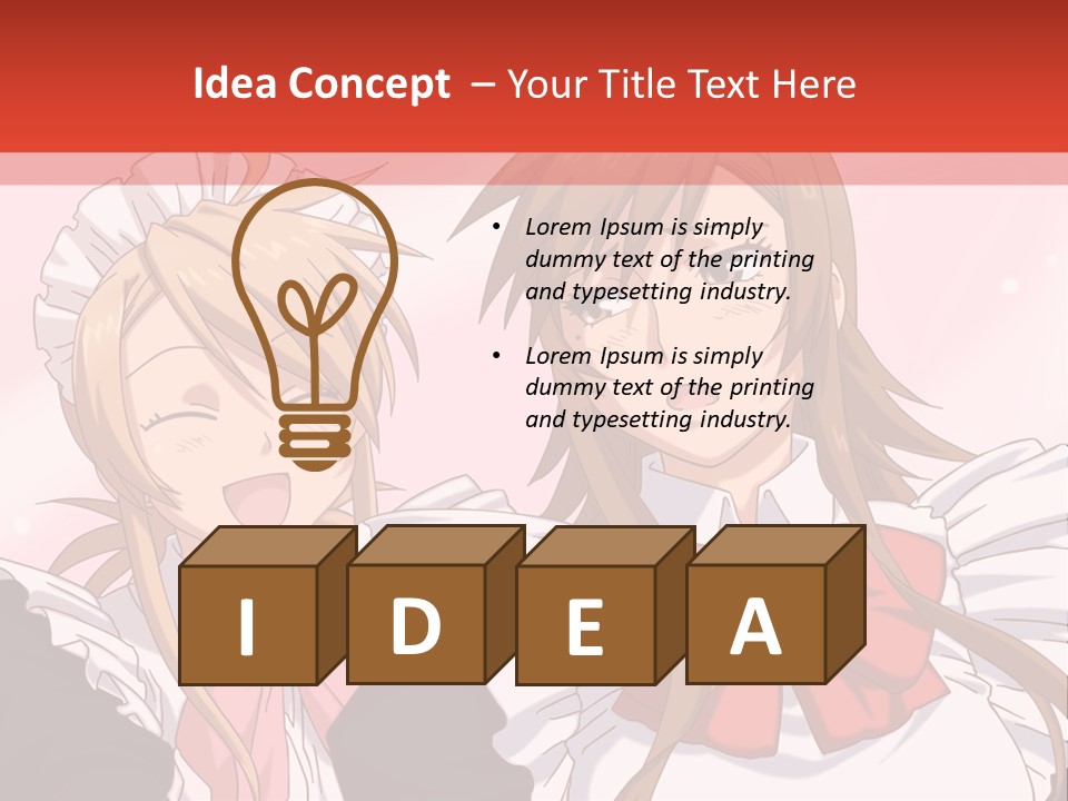 A Couple Of Anime Girls With Long Hair PowerPoint Template