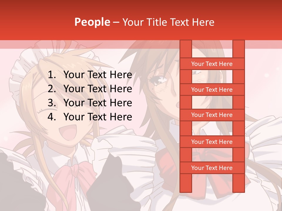 A Couple Of Anime Girls With Long Hair PowerPoint Template