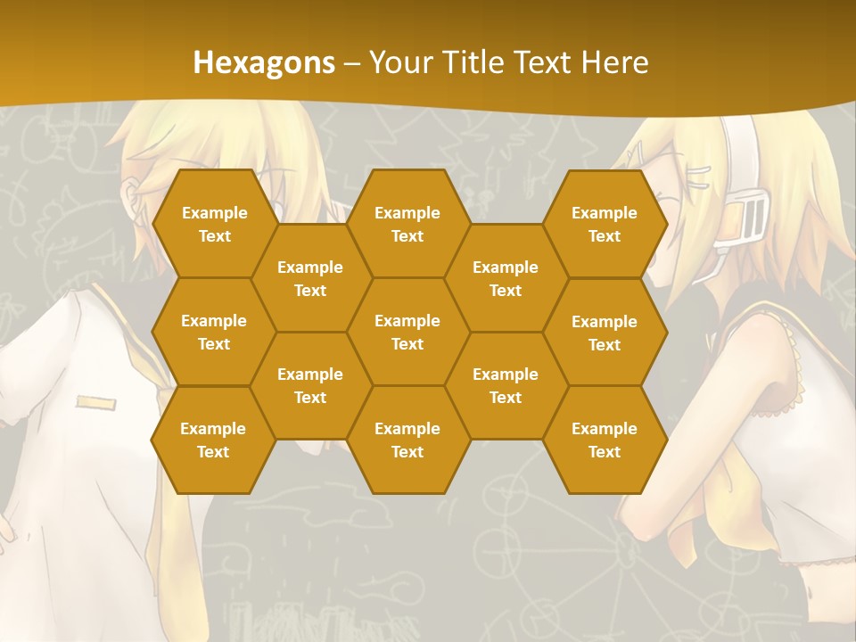 A Couple Of Anime Girls Standing Next To Each Other PowerPoint Template