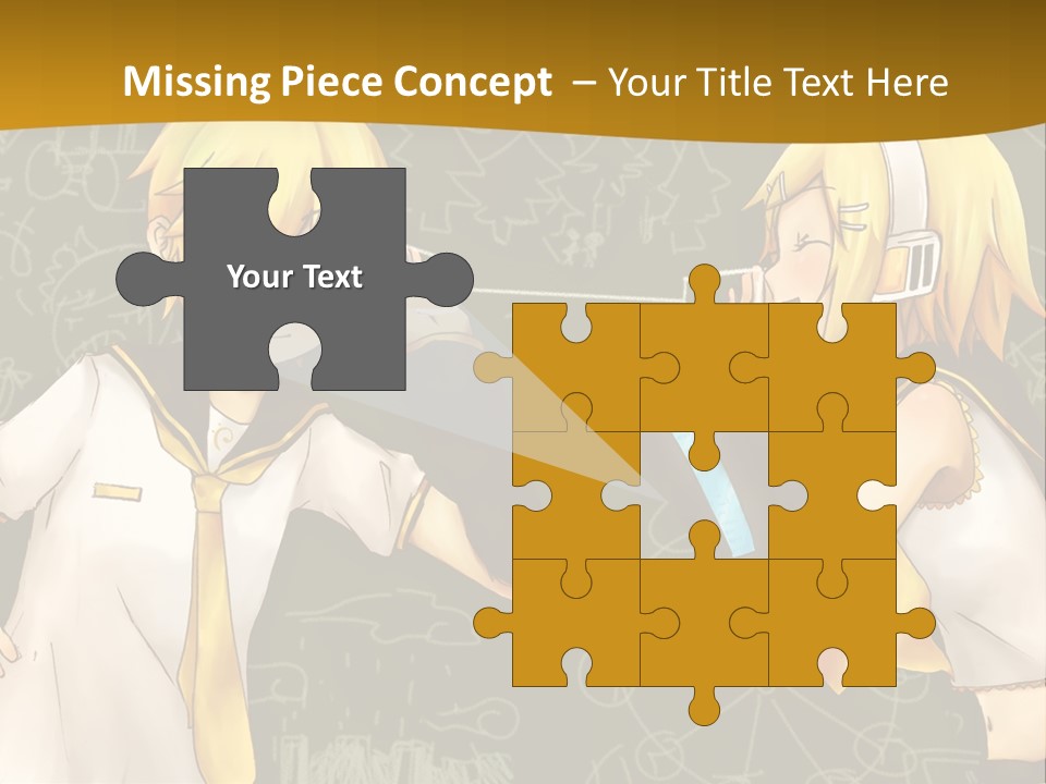 A Couple Of Anime Girls Standing Next To Each Other PowerPoint Template