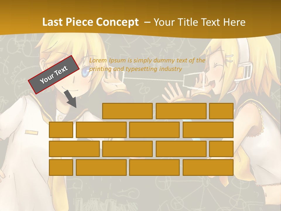 A Couple Of Anime Girls Standing Next To Each Other PowerPoint Template