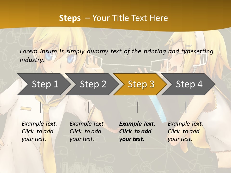 A Couple Of Anime Girls Standing Next To Each Other PowerPoint Template