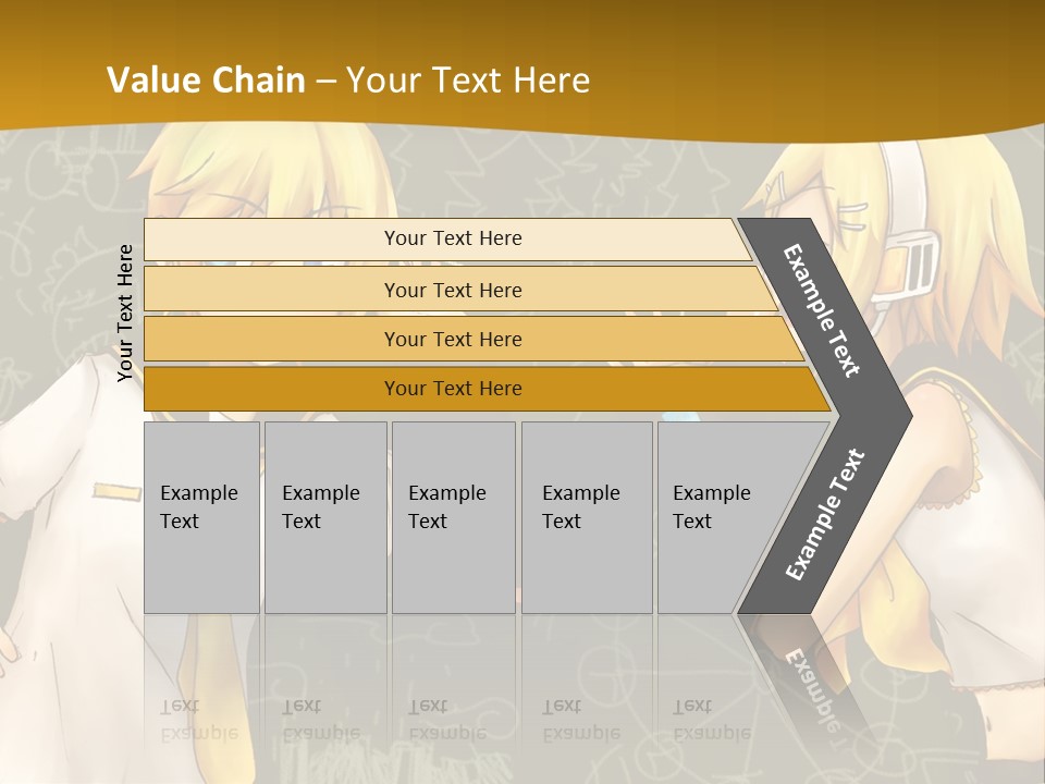 A Couple Of Anime Girls Standing Next To Each Other PowerPoint Template