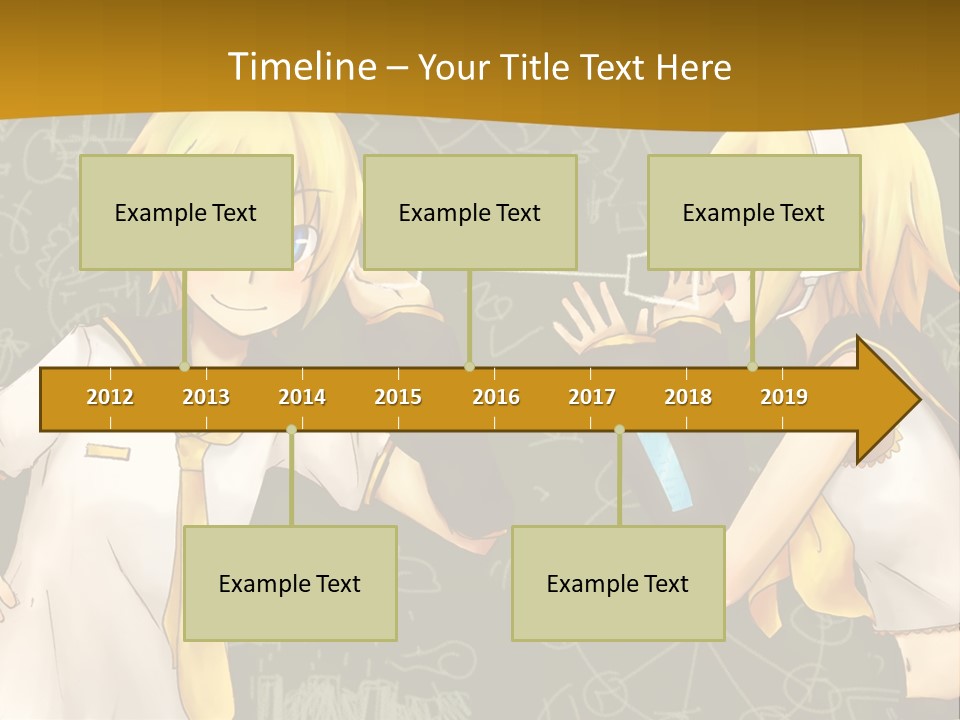 A Couple Of Anime Girls Standing Next To Each Other PowerPoint Template